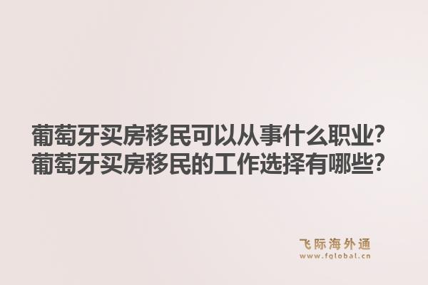 葡萄牙买房移民可以从事什么职业?葡萄牙买房移民的工作选择有哪些?1.jpg