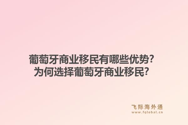 葡萄牙商业移民有哪些优势？为何选择葡萄牙商业移民？1.jpg