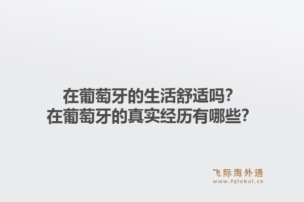 在葡萄牙的生活舒适吗？在葡萄牙的真实经历有哪些？