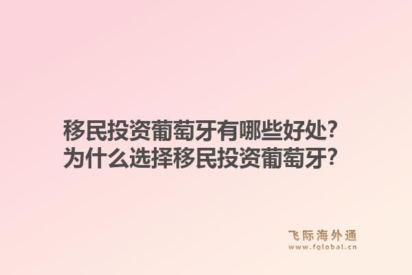 移民投资葡萄牙有哪些好处？为什么选择移民投资葡萄牙？1.jpg