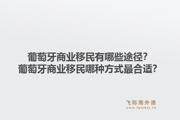葡萄牙商业移民有哪些途径？葡萄牙商业移民哪种方式最合适？1.jpg