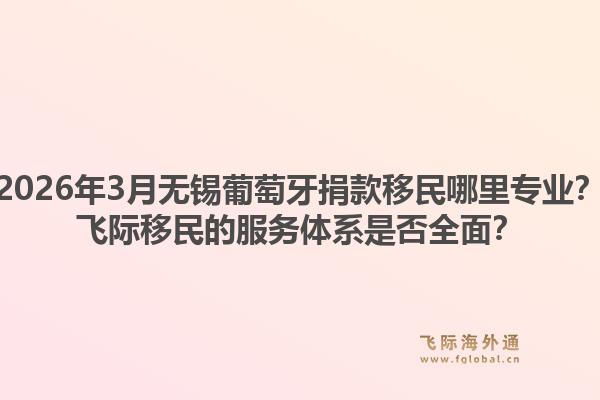 2026年3月无锡葡萄牙捐款移民哪里专业?飞际移民的服务体系是否全面?1.jpg