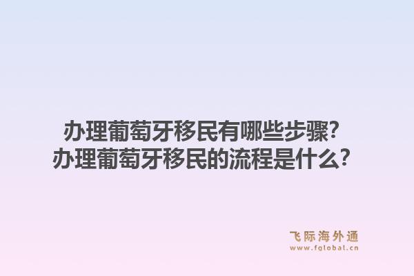 办理葡萄牙移民有哪些步骤？办理葡萄牙移民的流程是什么？1.jpg