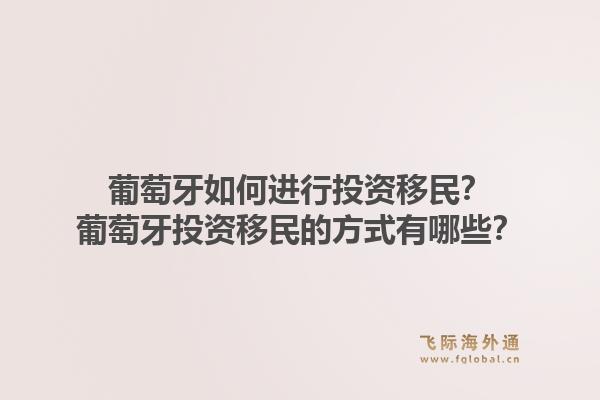 葡萄牙如何进行投资移民？葡萄牙投资移民的方式有哪些？
