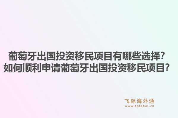 葡萄牙出国投资移民项目有哪些选择？如何顺利申请葡萄牙出国投资移民项目？1.jpg