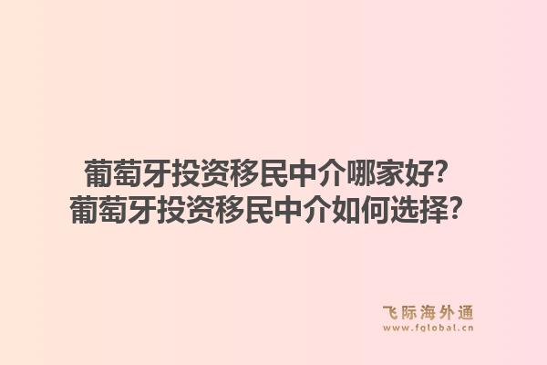 葡萄牙投资移民中介哪家好？葡萄牙投资移民中介如何选择？