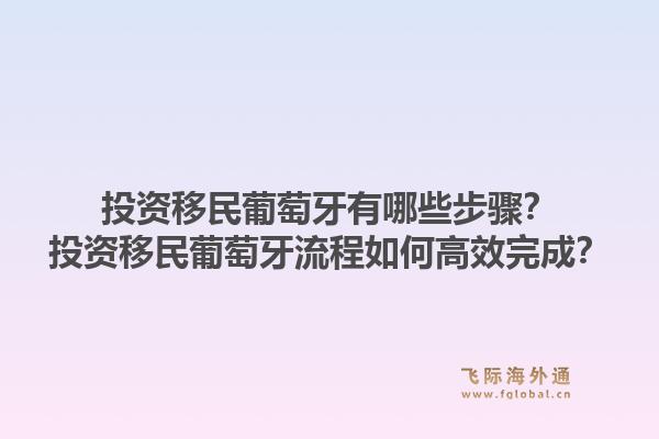 投资移民葡萄牙有哪些步骤？投资移民葡萄牙流程如何高效完成？1.jpg